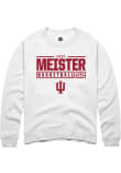 Main image for Lilly Meister Rally Mens White Indiana Hoosiers NIL Stacked Box Crew Sweatshirt