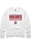 Main image for Mackenzie Holmes Rally Mens White Indiana Hoosiers NIL Stacked Box Crew Sweatshirt