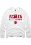 Main image for Sara Scalia Rally Mens White Indiana Hoosiers NIL Stacked Box Crew Sweatshirt