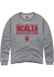 Main image for Sara Scalia Rally Mens Graphite Indiana Hoosiers NIL Stacked Box Crew Sweatshirt