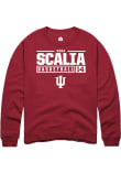 Main image for Sara Scalia Rally Mens Red Indiana Hoosiers NIL Stacked Box Crew Sweatshirt