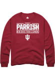 Main image for Sydney Parrish Rally Mens Red Indiana Hoosiers NIL Stacked Box Crew Sweatshirt