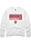 Main image for Finn Brooks Rally Mens White Indiana Hoosiers NIL Stacked Box Crew Sweatshirt