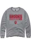 Main image for Finn Brooks Rally Mens Graphite Indiana Hoosiers NIL Stacked Box Crew Sweatshirt