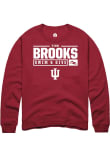 Main image for Finn Brooks Rally Mens Red Indiana Hoosiers NIL Stacked Box Crew Sweatshirt