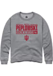 Main image for Noelle Peplowski Rally Mens Graphite Indiana Hoosiers NIL Stacked Box Crew Sweatshirt