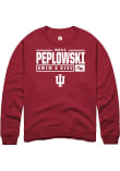 Main image for Noelle Peplowski Rally Mens Red Indiana Hoosiers NIL Stacked Box Crew Sweatshirt