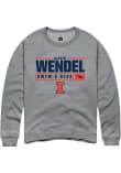 Main image for Alexis Wendel Rally Mens Graphite Illinois Fighting Illini NIL Stacked Box Crew Sweatshirt