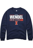 Main image for Alexis Wendel Rally Mens Navy Blue Illinois Fighting Illini NIL Stacked Box Crew Sweatshirt