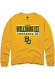 Main image for Tevin Williams III Rally Mens Gold Baylor Bears NIL Stacked Box Crew Sweatshirt