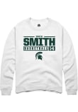 Main image for Davis Smith Rally Mens White Michigan State Spartans NIL Stacked Box Crew Sweatshirt