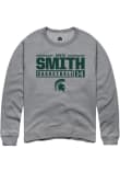 Main image for Davis Smith Rally Mens Graphite Michigan State Spartans NIL Stacked Box Crew Sweatshirt