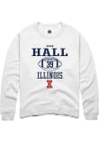 Main image for Aidan Hall Rally Mens White Illinois Fighting Illini NIL Sport Icon Crew Sweatshirt