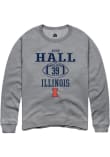 Main image for Aidan Hall Rally Mens Graphite Illinois Fighting Illini NIL Sport Icon Crew Sweatshirt
