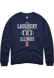Main image for Aidan Laughery Rally Mens Navy Blue Illinois Fighting Illini NIL Sport Icon Crew Sweatshirt