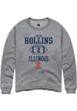 Main image for Ashton Hollins Rally Mens Graphite Illinois Fighting Illini NIL Sport Icon Crew Sweatshirt