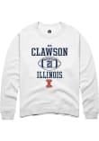Main image for Ben Clawson Rally Mens White Illinois Fighting Illini NIL Sport Icon Crew Sweatshirt