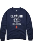 Main image for Ben Clawson Rally Mens Navy Blue Illinois Fighting Illini NIL Sport Icon Crew Sweatshirt