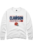 Main image for Ben Clawson Rally Mens White Illinois Fighting Illini NIL Stacked Box Crew Sweatshirt