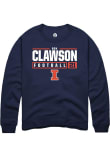 Main image for Ben Clawson Rally Mens Navy Blue Illinois Fighting Illini NIL Stacked Box Crew Sweatshirt