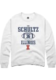 Main image for Ben Schultz Rally Mens White Illinois Fighting Illini NIL Sport Icon Crew Sweatshirt