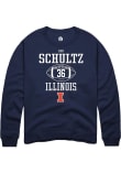 Main image for Ben Schultz Rally Mens Navy Blue Illinois Fighting Illini NIL Sport Icon Crew Sweatshirt