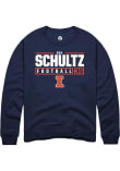 Main image for Ben Schultz Rally Mens Navy Blue Illinois Fighting Illini NIL Stacked Box Crew Sweatshirt