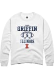 Main image for Caleb Griffin Rally Mens White Illinois Fighting Illini NIL Sport Icon Crew Sweatshirt