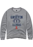 Main image for Caleb Griffin Rally Mens Graphite Illinois Fighting Illini NIL Sport Icon Crew Sweatshirt
