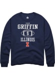Main image for Caleb Griffin Rally Mens Navy Blue Illinois Fighting Illini NIL Sport Icon Crew Sweatshirt