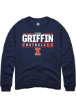 Main image for Caleb Griffin Rally Mens Navy Blue Illinois Fighting Illini NIL Stacked Box Crew Sweatshirt