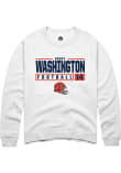 Main image for Casey Washington Rally Mens White Illinois Fighting Illini NIL Stacked Box Crew Sweatshirt