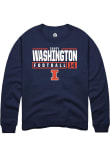 Main image for Casey Washington Rally Mens Navy Blue Illinois Fighting Illini NIL Stacked Box Crew Sweatshirt