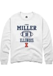 Main image for Chase Miller Rally Mens White Illinois Fighting Illini NIL Sport Icon Crew Sweatshirt
