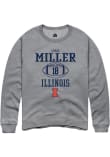 Main image for Chase Miller Rally Mens Graphite Illinois Fighting Illini NIL Sport Icon Crew Sweatshirt