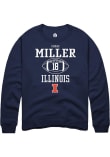 Main image for Chase Miller Rally Mens Navy Blue Illinois Fighting Illini NIL Sport Icon Crew Sweatshirt
