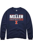 Main image for Chase Miller Rally Mens Navy Blue Illinois Fighting Illini NIL Stacked Box Crew Sweatshirt