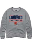 Main image for Christian Lorenzo Rally Mens Graphite Illinois Fighting Illini NIL Stacked Box Crew Sweatshirt
