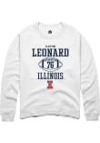 Main image for Clayton Leonard Rally Mens White Illinois Fighting Illini NIL Sport Icon Crew Sweatshirt