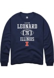 Main image for Clayton Leonard Rally Mens Navy Blue Illinois Fighting Illini NIL Sport Icon Crew Sweatshirt