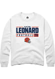 Main image for Clayton Leonard Rally Mens White Illinois Fighting Illini NIL Stacked Box Crew Sweatshirt