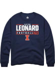 Main image for Clayton Leonard Rally Mens Navy Blue Illinois Fighting Illini NIL Stacked Box Crew Sweatshirt