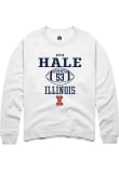 Main image for Devin Hale Rally Mens White Illinois Fighting Illini NIL Sport Icon Crew Sweatshirt