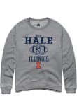 Main image for Devin Hale Rally Mens Graphite Illinois Fighting Illini NIL Sport Icon Crew Sweatshirt