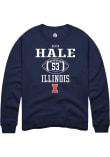 Main image for Devin Hale Rally Mens Navy Blue Illinois Fighting Illini NIL Sport Icon Crew Sweatshirt