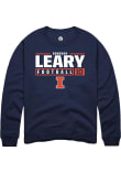 Main image for Donovan Leary Rally Mens Navy Blue Illinois Fighting Illini NIL Stacked Box Crew Sweatshirt