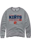 Main image for Evan Kirts Rally Mens Graphite Illinois Fighting Illini NIL Stacked Box Crew Sweatshirt