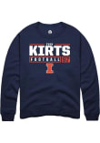 Main image for Evan Kirts Rally Mens Navy Blue Illinois Fighting Illini NIL Stacked Box Crew Sweatshirt