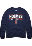 Main image for Ezekiel Holmes Rally Mens Navy Blue Illinois Fighting Illini NIL Stacked Box Crew Sweatshirt