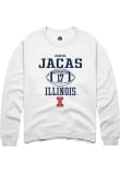 Main image for Gabriel Jacas Rally Mens White Illinois Fighting Illini NIL Sport Icon Crew Sweatshirt
